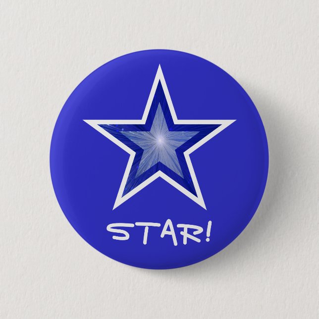 Dark Blue Star 'STAR' Taste blau! Button (Vorderseite)