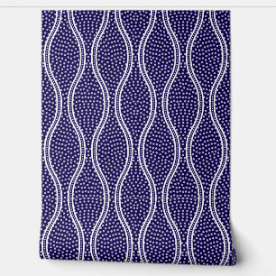 Dark Blue Tatewaku Same Komon Tapete