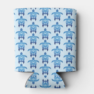 Dark Blue Tribal Honu Turtles Dosenkühler