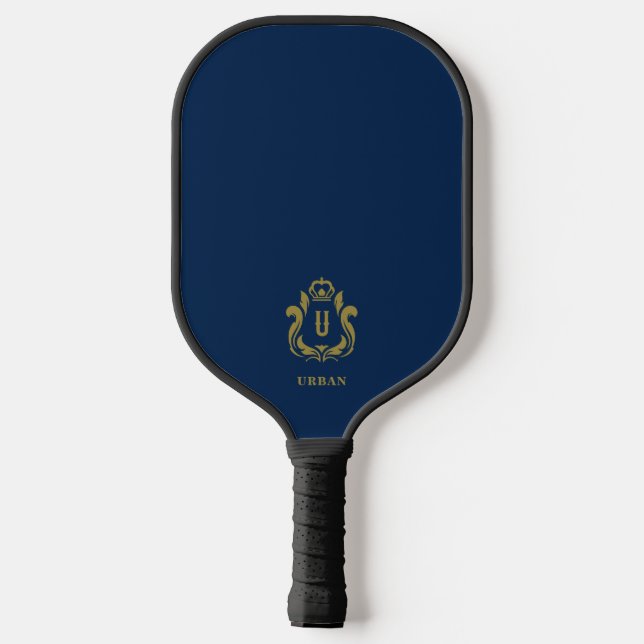 Dark Blue U Initial Pickleball Schläger (Rückseite)