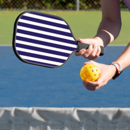 Dark Blue und Weiß gestreifter Pickleball-Schläger Pickleball Schläger