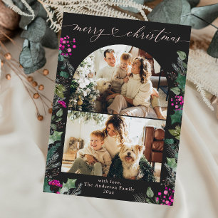 Dark Boho Fuchsia Botanicals 2 Foto Weihnachten