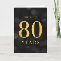 Dark Bokeh Gold jubelt bis 80 Jahre Geburtstag