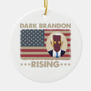 Dark Brandon Funny Joe Biden Meme Dark Brandon Fun Keramik Ornament
