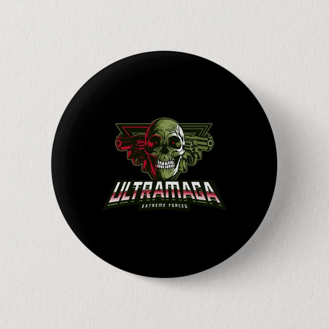 Dark Brandon Halloween Kostüm Beängstigend Trump B Button (Vorderseite)