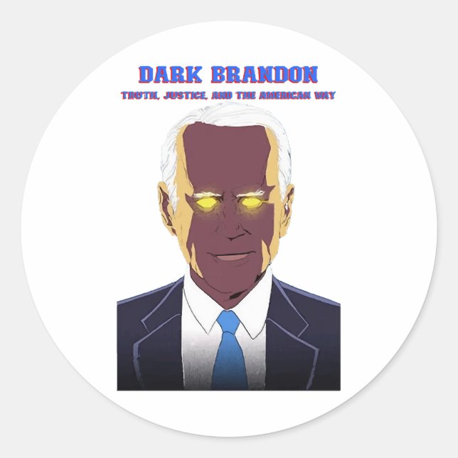 Dark Brandon Runder Aufkleber (Vorderseite)