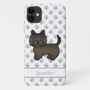 Dark Brindle Cairn Terrier Niedlich Cartoon Dog & Case-Mate iPhone Hülle