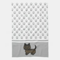 Dark Brindle Cairn Terrier Niedlicher Hund und gra