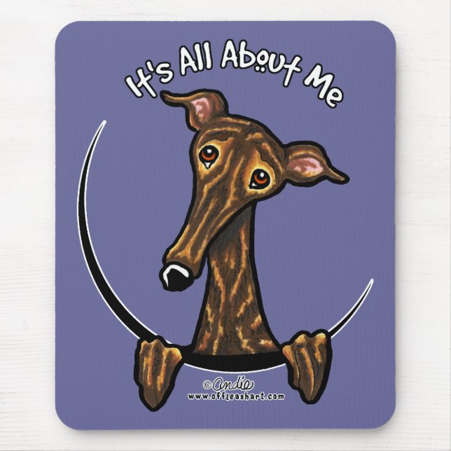 Dark Brindle Greyhound IAAM Mousepad (Vorne)