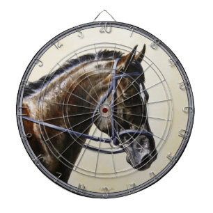 Dark Brown Bay Trakehner Dressage Horse Dartscheibe