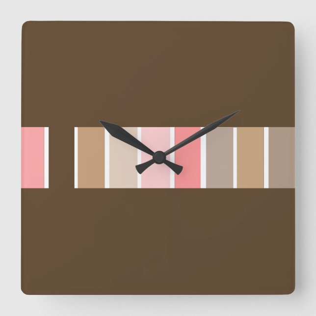 Dark Brown Beach Sand Quadratische Wanduhr (Vorderseite)