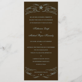 Dark Brown & Blue Lone Star Hochzeit Einladungen