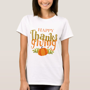 Dark Brown Fall glücklich Thanksgiving Yellow Pump T-Shirt