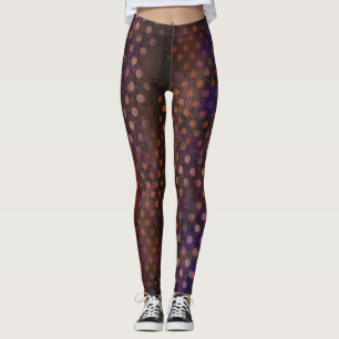 Dark Brown Gepunktet Leggings