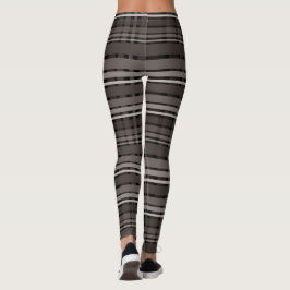 Dark Brown Kariert Leggings