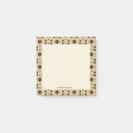 Dark Brown Micro Floral Sand Post-it Klebezettel