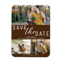 Dark Brown Save the Date Hochzeit 3 Fotos