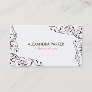 Dark Brown Wirbel Visitenkarte