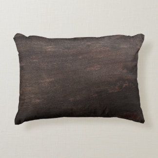 Dark Brown Wood Accent Pillow Dekokissen