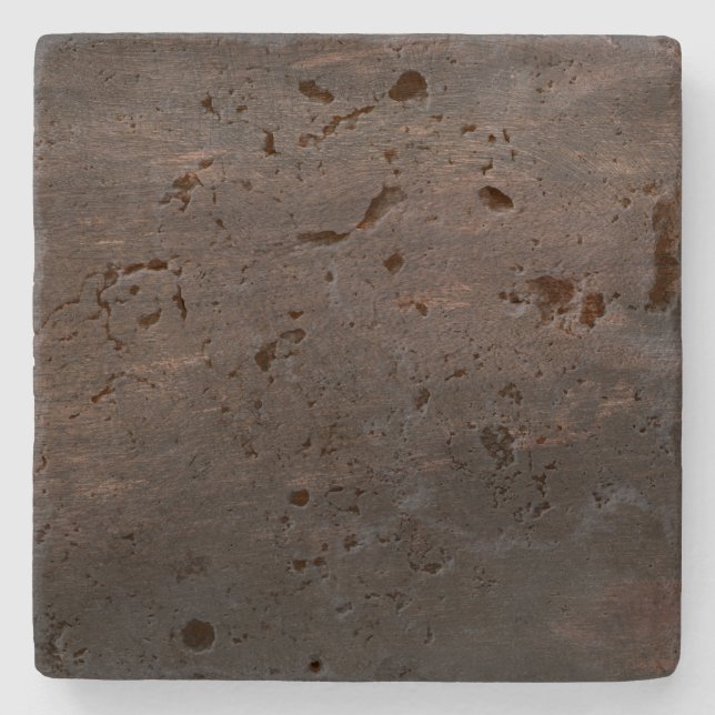 Dark Brown Wood Stone Untersetzer (Vorderseite)
