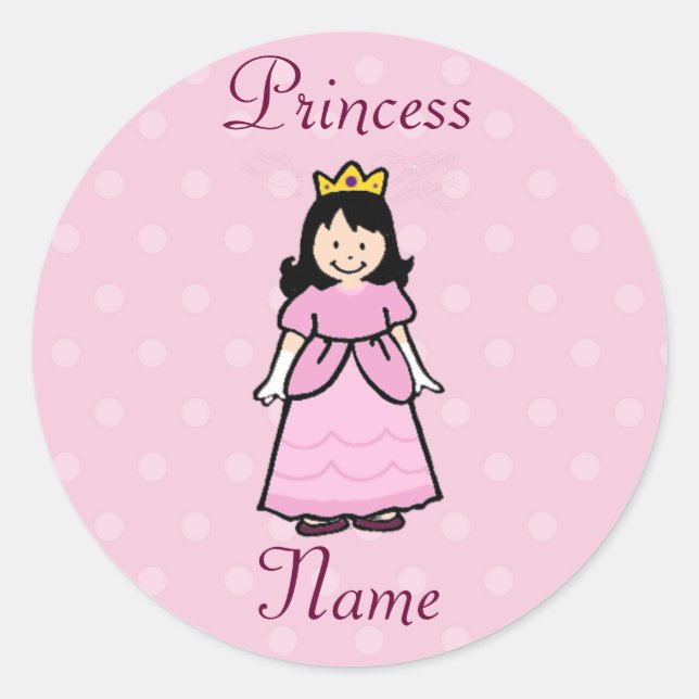 Dark Brünett Princess Stickers (Vorderseite)