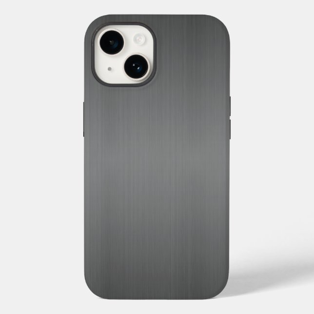 Dark Brushed Metal Look Case-Mate iPhone Hülle (Rückseite)