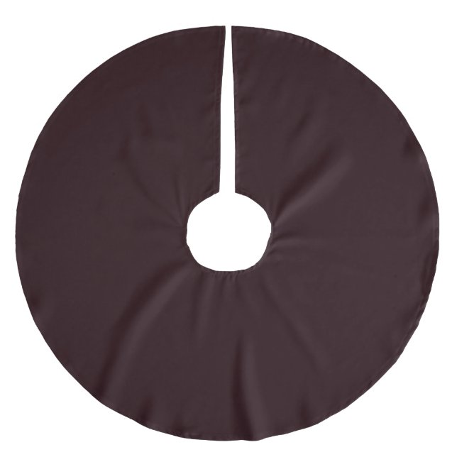 Dark Burgundy | Schlichtes Burgund Polyester Weihnachtsbaumdecke (Vorderseite)