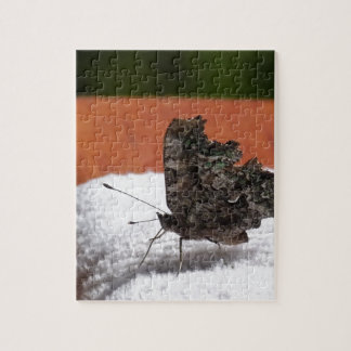 Dark Camouflage Butterfly Puzzle