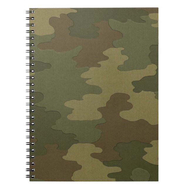 Dark Camouflage Spiral Notebook Notizblock (Vorderseite)