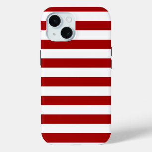 Dark Candy Apple Red and White Stripes Case-Mate iPhone Hülle