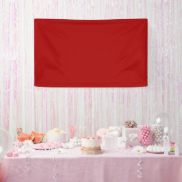 Dark Candy Apple Red Solid Color Banner