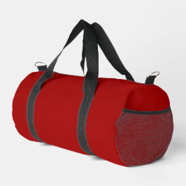Dark Candy Apple Red Solid Color Duffle Bag