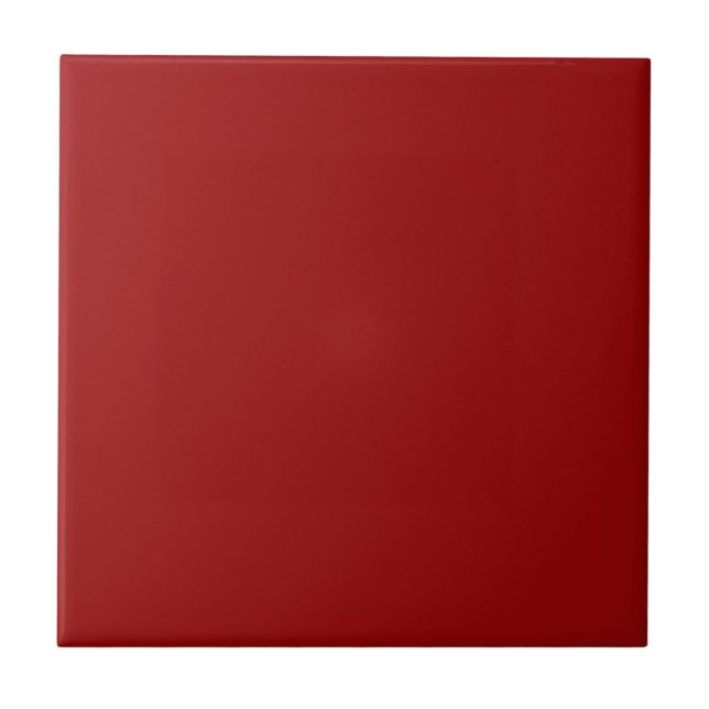 Dark Candy Apple Red Solid Color Fliese (Vorderseite)