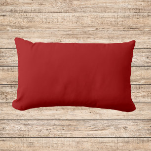 Dark Candy Apple Red Solid Color Lendenkissen