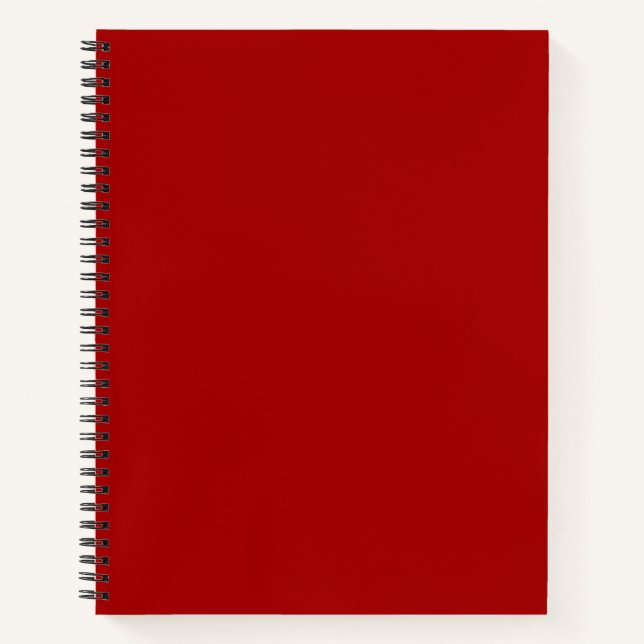Dark Candy Apple Red Solid Color Notizbuch (Vorderseite)