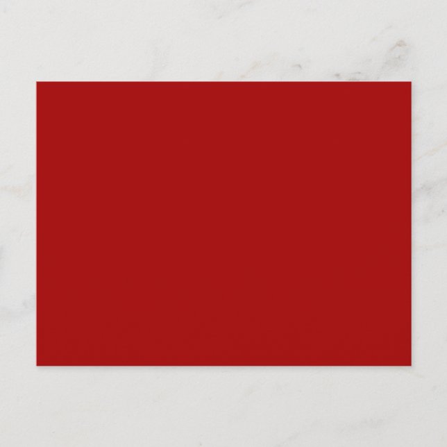 Dark Candy Apple Red Solid Color Postkarte (Vorderseite)