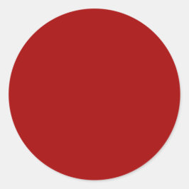Dark Candy Apple Red Solid Color Runder Aufkleber