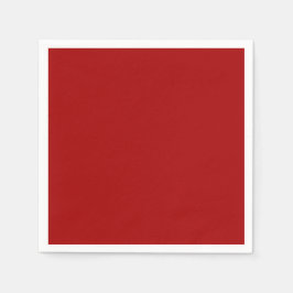 Dark Candy Apple Red Solid Color Serviette