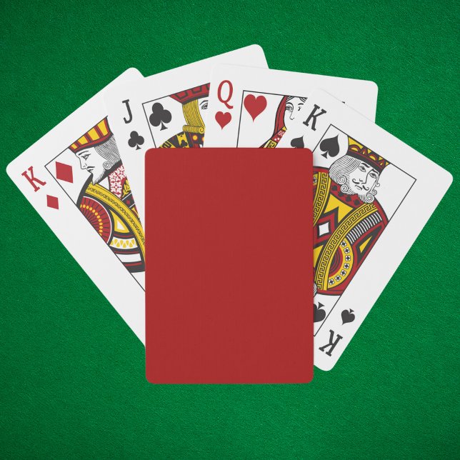 Dark Candy Apple Red Solid Color Spielkarten (Von Creator hochgeladen)