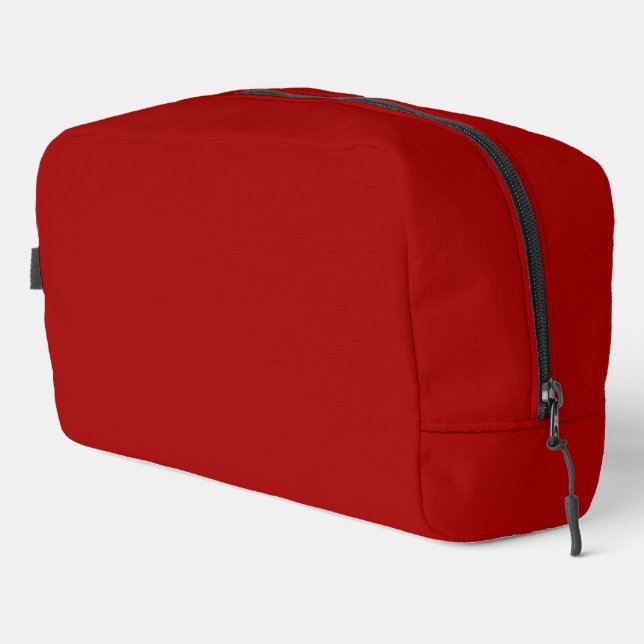 Dark Candy Apple Red Solid Color Waschbeutel (Rechte Ecke)