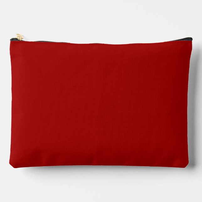 Dark Candy Apple Red Solid Color Zubehörtasche (Vorderseite)