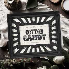 Dark Carnival Psycho Circus Cotton Candy Sign Poster