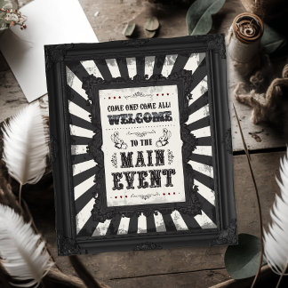 Dark Carnival Psycho Circus Party Begrüßungszeiche Poster