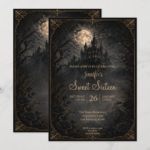 Dark Castle Gothic Sweet 16 Einladung