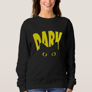DARK Cat Eyes Gothic Sweatshirt Schwarze Katze D