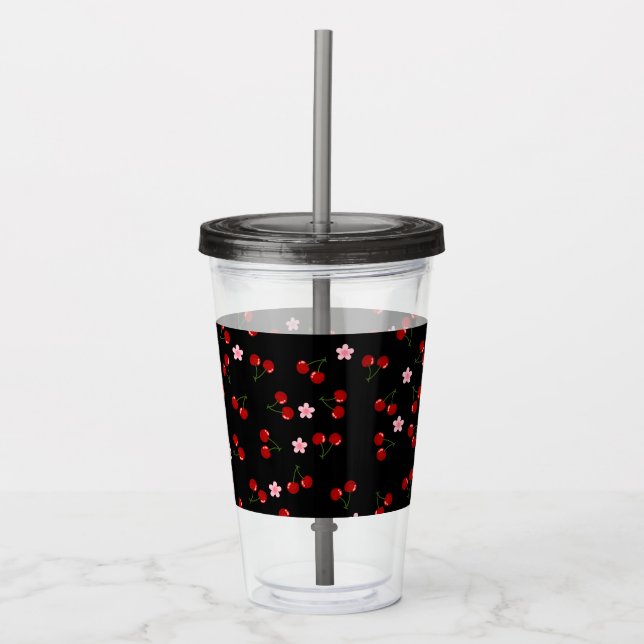 Dark Cherries Acryltrinkbecher (Vorderseite)