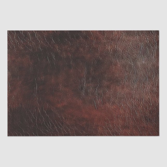 Dark Chocolate Brown Leather Seidenpapier (Vorderseite)