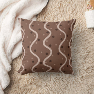 Dark Chocolate Drizzle and Sprinkles Pattern Kissen