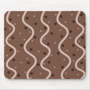 Dark Chocolate Drizzle and Sprinkles Pattern Mousepad