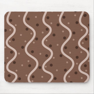 Dark Chocolate Drizzle and Sprinkles Pattern Mousepad